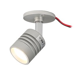 SET van 2 Mini LED plafondspot 12VDC 3W 3000K "ESKINAR" draaibaar met LED transformator