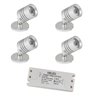 SET of 4 "ESKINAR" LED surface-mounted wall/ceiling luminaires 3000K 3W
