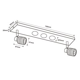 Zigbee LED plafón 5 luces, 31W, regulable 3000K (módulo de luz cambiable)