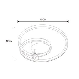 LED plafondlamp "Doculus" 2-vlam 35W RGBW, rond, aluminium/zwart met IR-afstandsbediening