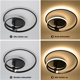 Plafoniere a LED con faretto LED da 6W dimmerabile