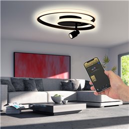 Plafoniera LED Zigbee con faretto "Doculus" a 2 fiamme 40W 3000K dimmerabile