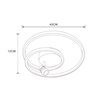 Plafoniera LED Zigbee con faretto "Doculus" a 2 fiamme 40W 3000K dimmerabile