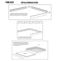 Cornice per pannello LED con sistema a scatto (62 cm x 62 cm)