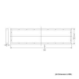 Marco de montaje en superficie para panel LED (120 cm x 30 cm) montaje rápido y sencillo