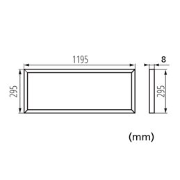 Design ultrapiatto Pannello LED bianco 120 x 30 cm, 4000K 36W