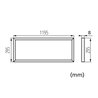 Pannello LED (295x1195x8mm) KIT dimmerabile incl. cornice per montaggio superficiale 36W 4000K Bianco neutro