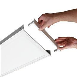 Pannello LED (295x1195x8mm) KIT dimmerabile incl. cornice per montaggio superficiale 36W 4000K Bianco neutro