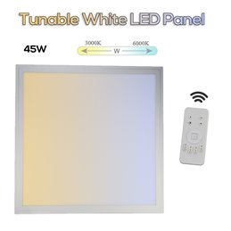 Set of 3 LED Panel mini ultra flat 3.5W 3000K with radio LED power supply and remote control