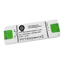 LED-voedingseenheid constante spanning, 30W, 24 V DC, 1,25 A