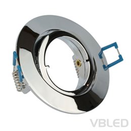 LED montageframe van aluminium - zilver - hoekig - geborsteld - draaibaar