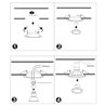 LED montageframe van aluminium - zilverkleurige optiek - rond - geborsteld - draaibaar