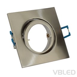 LED montageframe van aluminium - zilver - hoekig - geborsteld - draaibaar