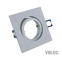 Marco de montaje LED - metal - Ø56mm - satinado - redondo - giratorio