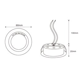 Apparecchio da incasso per mobili in acciaio inox spazzolato 12V G4 Max 20W senza lampadina