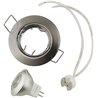 Set di faretti da incasso LED incl. illuminante 1,8W, WW, 12V, MR11, GU4, fissaggio rapido, alluminio, orientabile