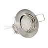 Set di faretti da incasso a LED incl. lampadina 2W, WW, 12V DC, G4, fissaggio rapido, alluminio, orientabile