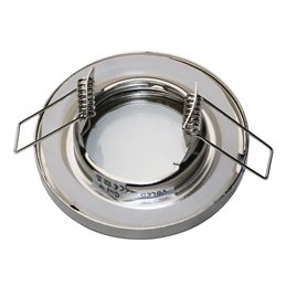 LED mounting frame IP44- metal - Ø68mm - silver - round - NOT swivelling