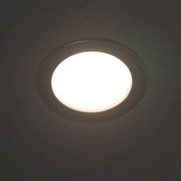Luminaria LED empotrable slim negra 3000K - 0,9W - ultra plana 12V CC