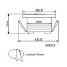 3W Mini LED inbouwspot "ALDYNE" warm wit 12V DC IP44 Waterdicht