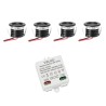 4 KIT "VISUM" 1W Mini Spot Empotrable IP65 Blanco Cálido Incl. Transformador LED 6W