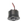 1W LED Mini Inbouwspot - "FOCOS" Minispot - 12V DC - IP20 - 3000K - Zwenkbaar - Zwart