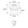 1W LED Mini Inbouwspot - "FOCOS" Minispot - 12V DC - IP20 - 3000K - Zwenkbaar - Zwart