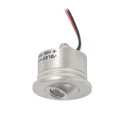 mini Spot Empotrable LED 3W - Minispot "OCULOS" - 12V CC - IP44 - 3000K - Orientable - Plata