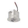 1W LED Mini Recessed Spot - "FOCOS" Minispot - 12V DC - IP20 - 3000K - Swivel - Silver