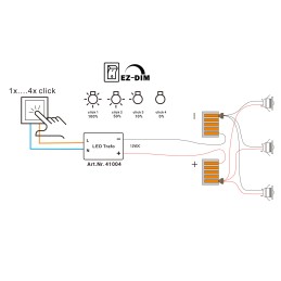 Driver LED a tensione costante 12VDC 6W Dimmerazione a 3 livelli 10%-50%-100%