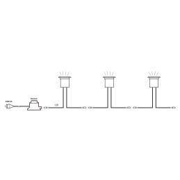 LED vloerinbouwspot 12V AC met 5W LED lamp warm wit