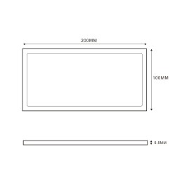 Mini panel LED bajo armario 12VDC / 7.5W / 4000K Extra plano