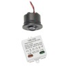 Set di mini faretti da incasso a LED da 1W - Minispot "FOCOS" - 12V DC - IP44 - 3000K - Orientabile - Nero