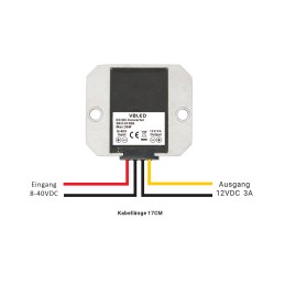 DC-DC 8V-40V naar 12V spanningsomvormer 3A 36W spanningsregelaar Spanningsstabilisator