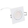 Decora Vierkante Inbouw Plafondspot Plat 35 mm 230V met 5W LED Module 3000K