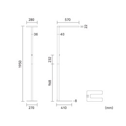 Lampadaire LED de bureau blanche Up & Down 60W 4000K 7500Lumen dimmable