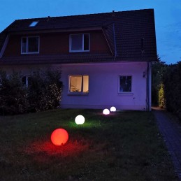 30cm LED RGB Ball, Light Sphere with Color Change Including Remote Control and Ground Spike