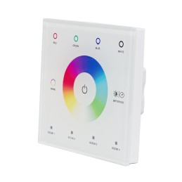 Juego de 3 luminarias empotrables LED RGB+WW 12VDC 6W incl. mando de pared y fuente de alimentación