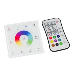 "iNatus" RGBW Wall Touch Panel LED Controller Kit with Remote Control (Kit de contrôle LED mural tactile RGBW avec télécommande)