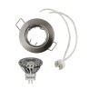 Set di faretti da incasso LED incl. illuminante 1,8W, WW, 12V, MR11, GU4, fissaggio rapido, alluminio, orientabile