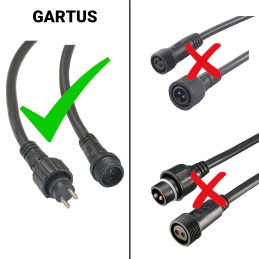 Gartus 5m cavo di prolunga 12V - uso esterno