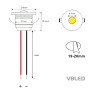 VBLED - LED-Lampe, LED-Treiber, Dimmer online beim Hersteller kaufen|1W LED Mini-Einbaustrahler "LATERA" leuchtet vorne & seitlich - 350mA - IP44 - 3000K