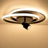 Lampada a soffitto LED Doculus 2 fiamme 35W RGB+WW con telecomando IR