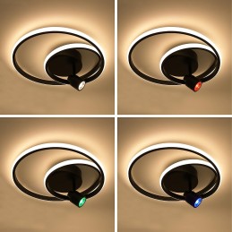 Lampada a soffitto LED Doculus 2 fiamme 35W RGB+WW con telecomando IR