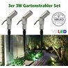 VBLED - LED-Lampe, LED-Treiber, Dimmer online beim Hersteller kaufen|3er-Set 3W Gartenstrahler "Flavius" warmweiß 12V Silber