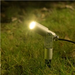 Faretto da giardino a LED "Flavius" 3W 3000K 12V Argento