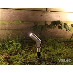 Spot LED de jardin "Flavius" 3W 4000K 12V Argent