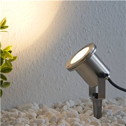 Foco LED de jardín con bombilla LED GU10 de 3,5 W Negro
