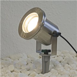 Set of 3 LED pond lights / garden pond light 12V, made of stainless steel IP68 with RGBW MR16 bulb and transformer