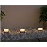 Set di 3 luci da giardino RGB+W LED 1W 12V AC IP65